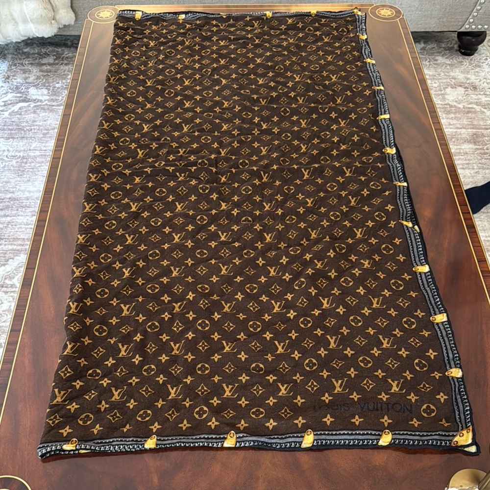Louis Vuitton Dark Brown and Gold Monogram Wrap